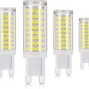 G9 Led Bulbs T4 Bi-Pin Base • 7W (40W 60W 75W Halogen Replacement) • Pack of 4